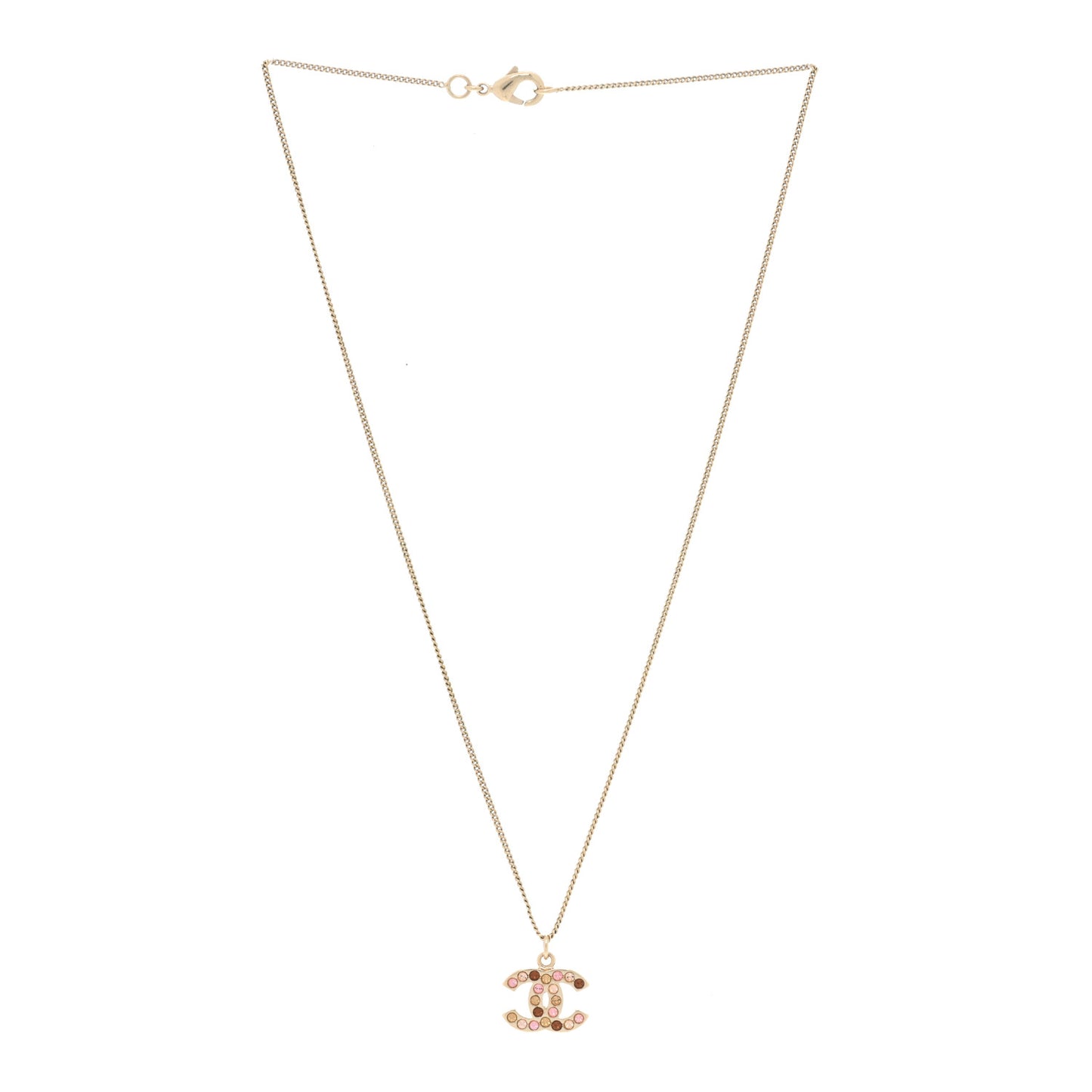Crystal CC Necklace Gold Multicolor