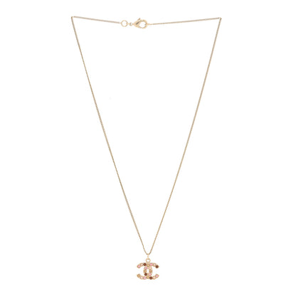 Chanel Crystal CC Necklace Gold Multicolor 2 of 4