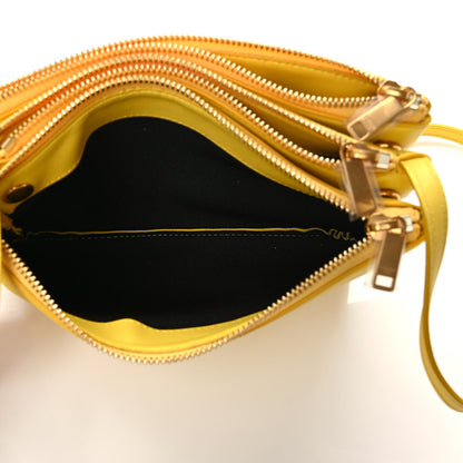 Celine Lambskin Small Trio Crossbody Bag Fluo Yellow 6 of 11