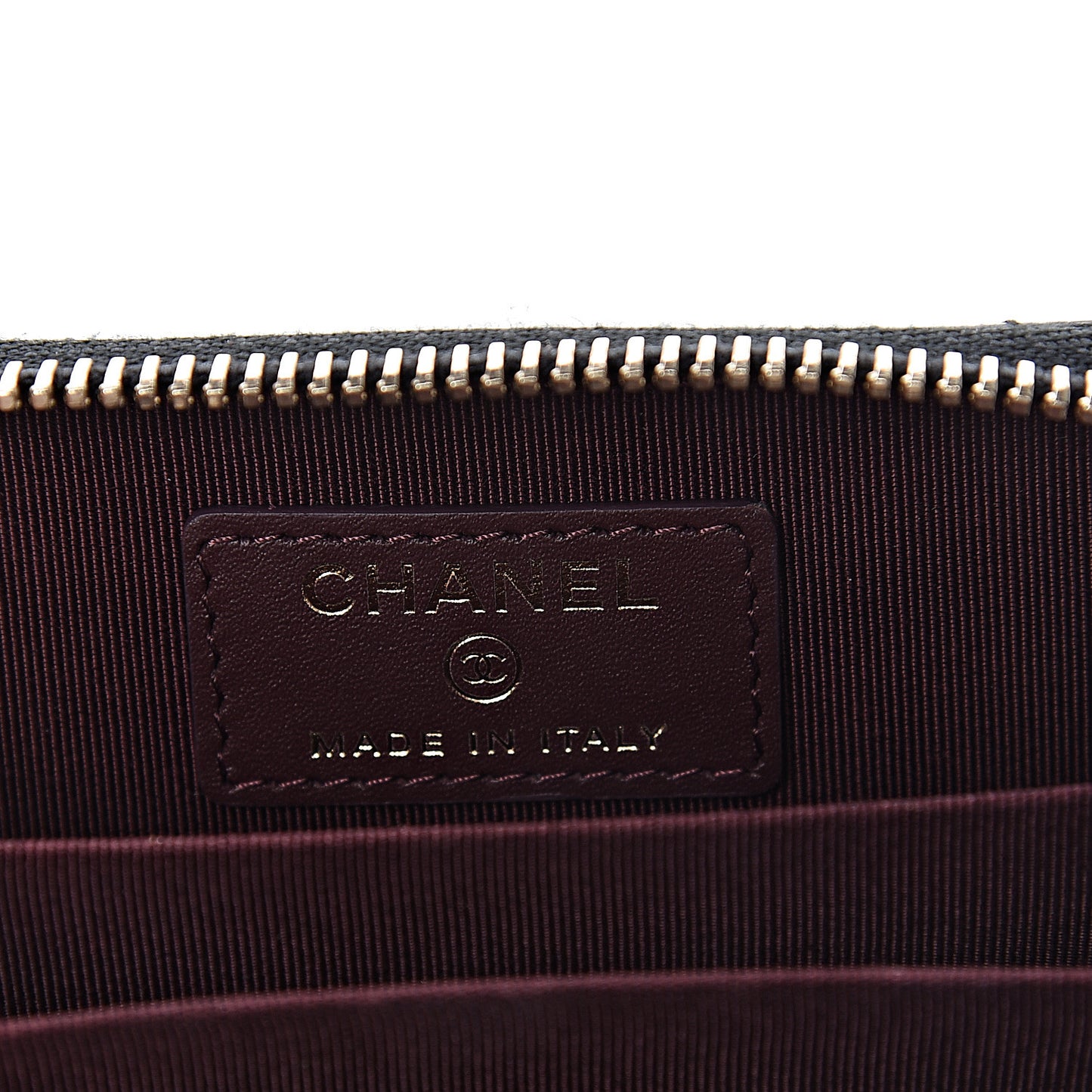 Caviar Quilted Zip Coin Purse Black