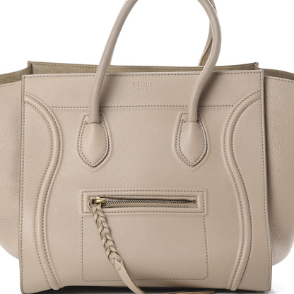 Celine Supple Calfskin Medium Phantom Luggage Beige 8 of 12