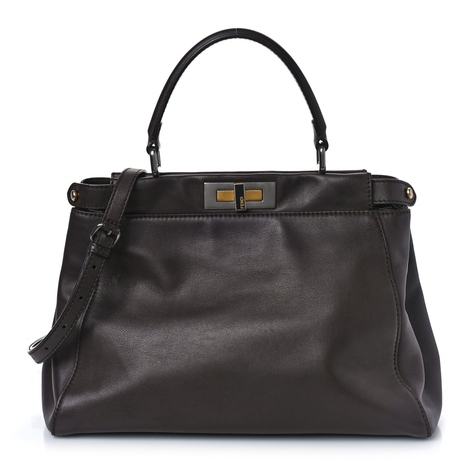 Fendi Vitello Suede Medium Peekaboo Iconic Satchel Ametista 1 of 8