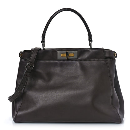 Fendi Vitello Suede Medium Peekaboo Iconic Satchel Ametista 1 of 8
