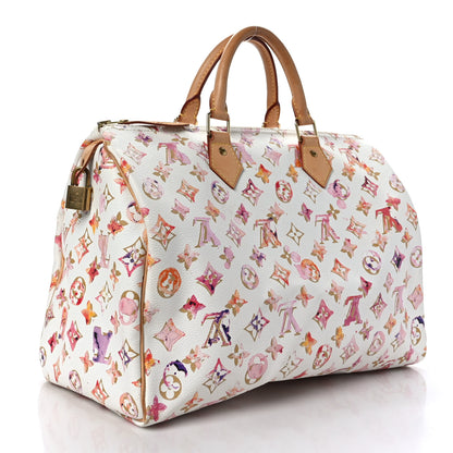 Louis Vuitton Watercolor Aquarelle Speedy 35 White 3 of 12