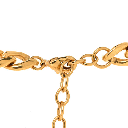 Christian Dior Metal CD Choker Necklace Gold Pink 4 of 5