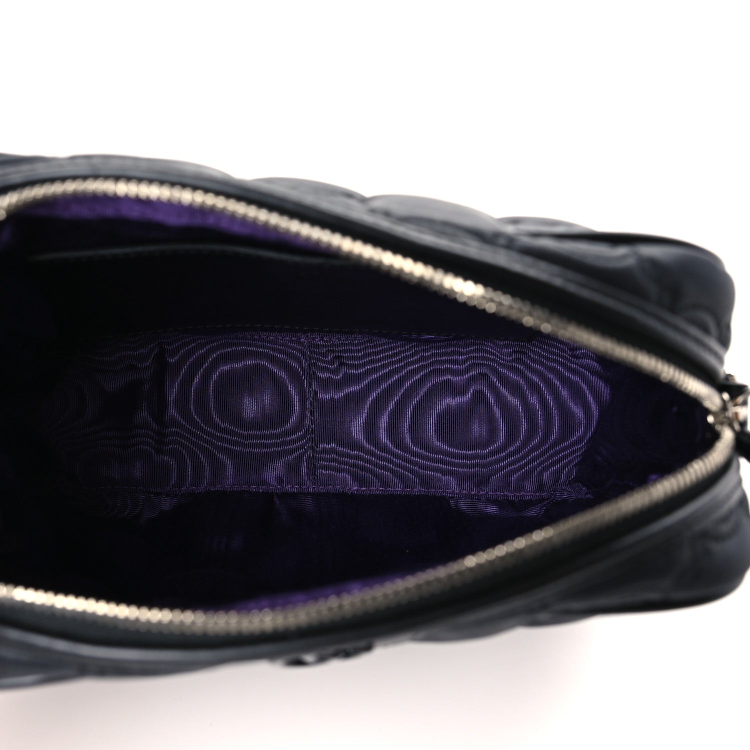 Gucci Nylon Calfskin Enamel GG Matelasse Shoulder Bag Black 5 of 9