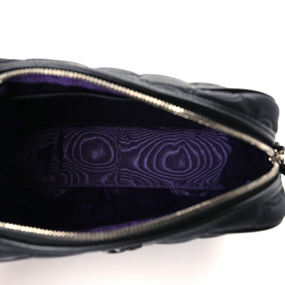 Gucci Nylon Calfskin Enamel GG Matelasse Shoulder Bag Black 5 of 9