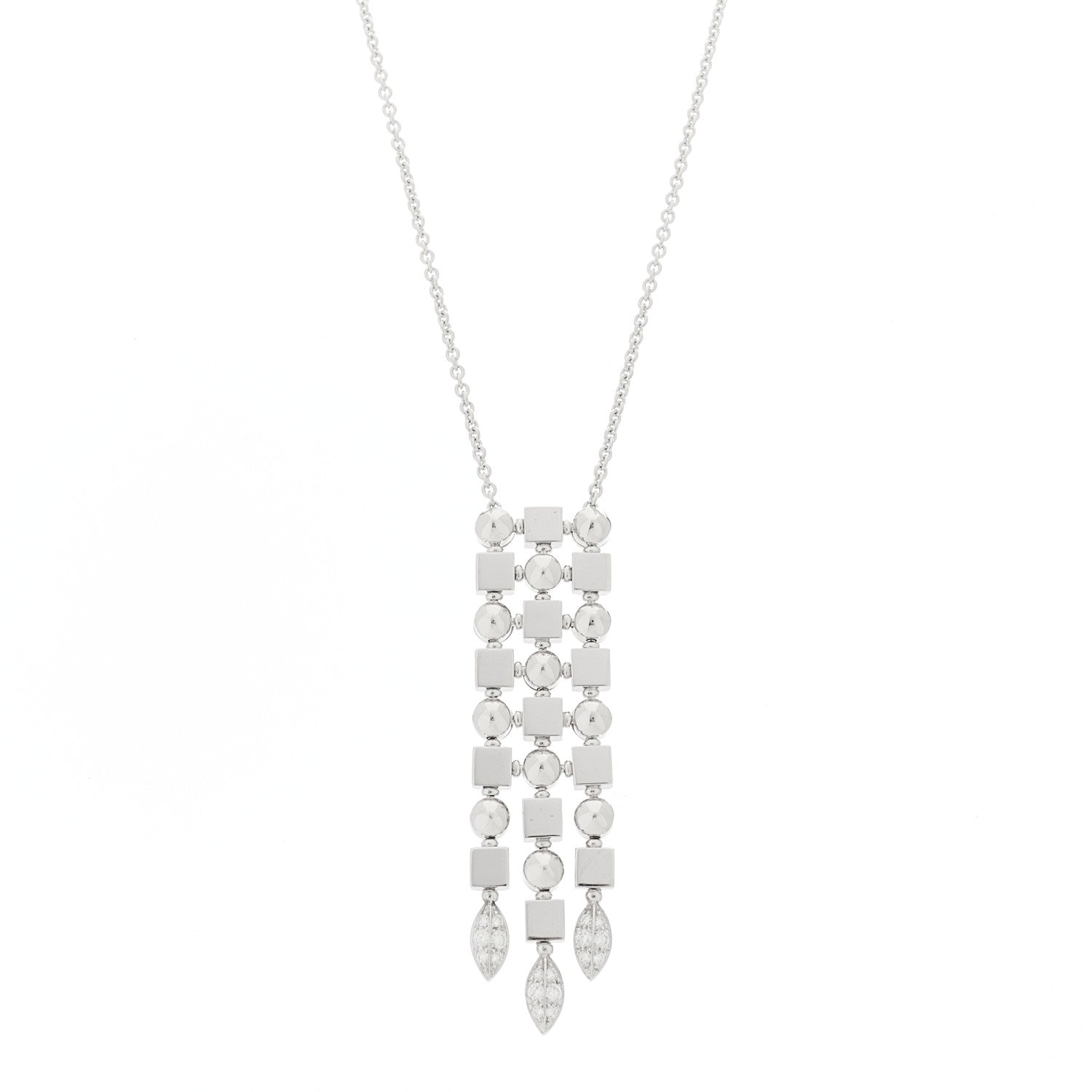 Bulgari 18K White Gold Diamond Lucea Necklace 1 of 6