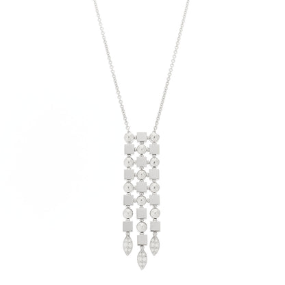Bulgari 18K White Gold Diamond Lucea Necklace 1 of 6
