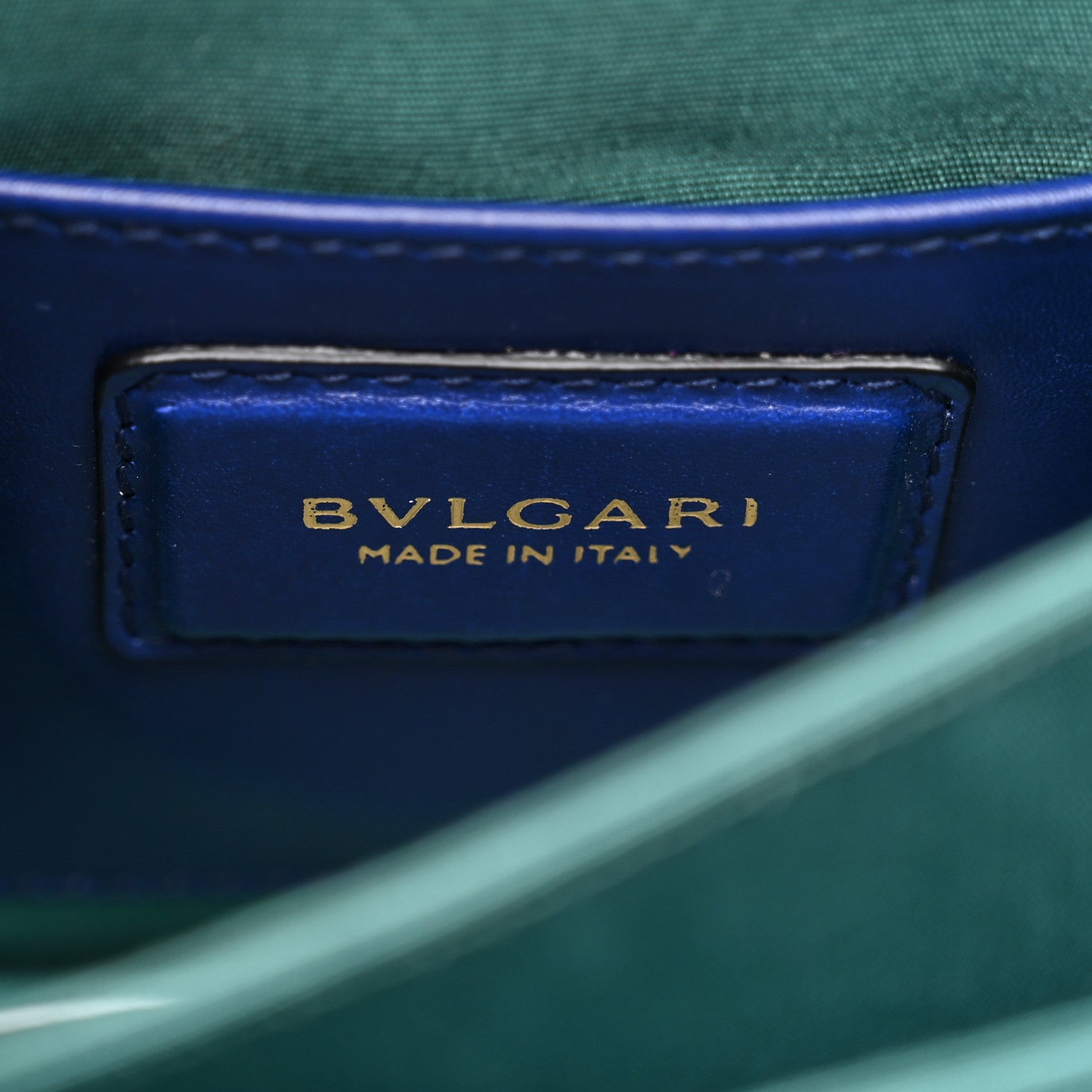 Bulgari Calfskin Serpenti Forever Top Handle Blue 6 of 9
