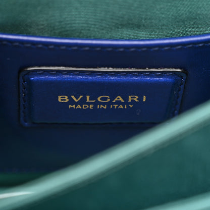 Bulgari Calfskin Serpenti Forever Top Handle Blue 6 of 9