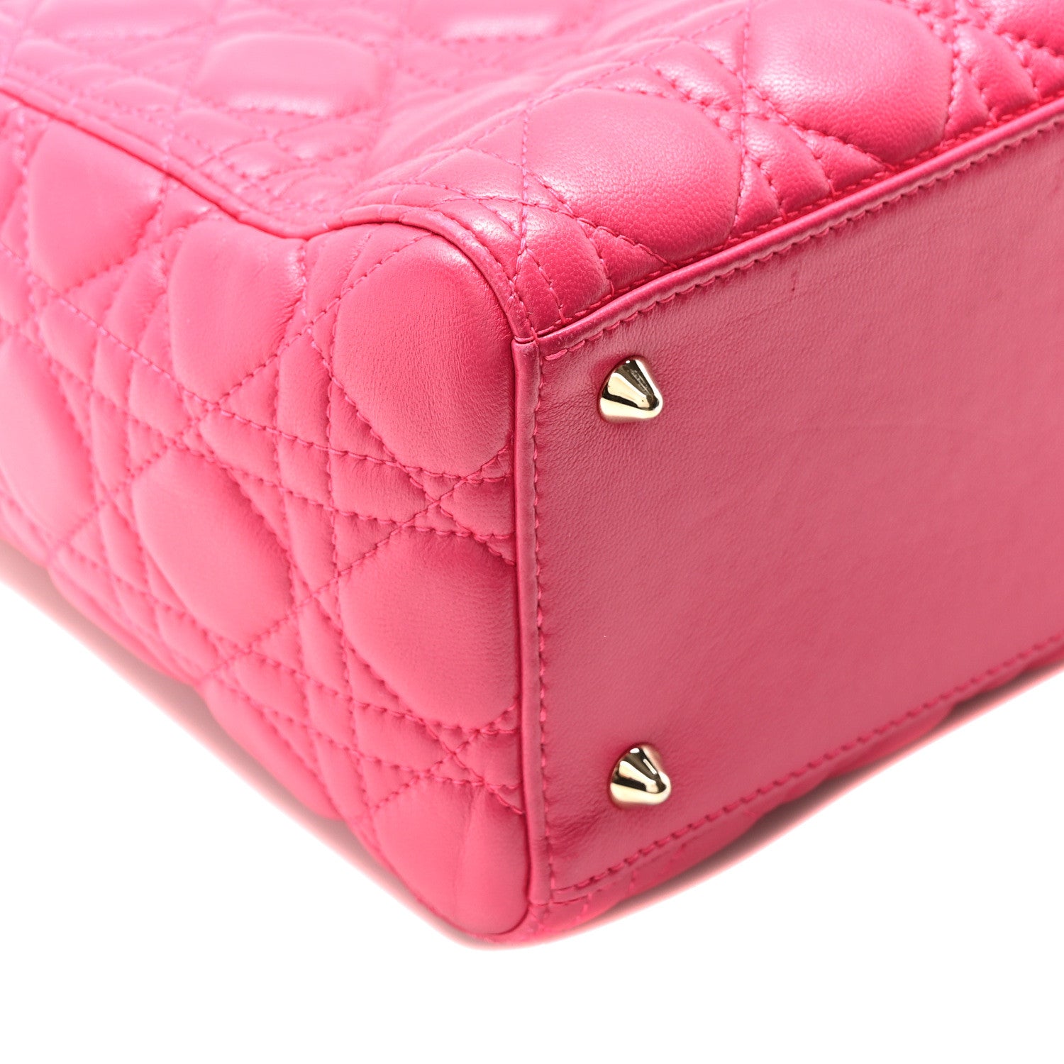 Christian Dior Lambskin Cannage Medium Lady Dior Pink 9 of 10