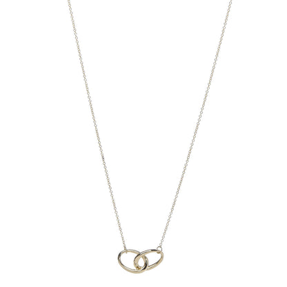 Tiffany 18K Yellow Gold Elsa Peretti Interlocking Ovals Pendant Necklace 1 of 7