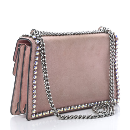 Gucci Suede Crystal Small Dionysus Shoulder Bag Peonia 3 of 19