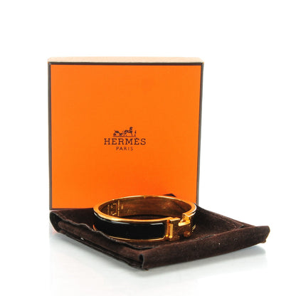 Hermes Enamel Narrow Clic Clac H Bracelet PM Black 5 of 5