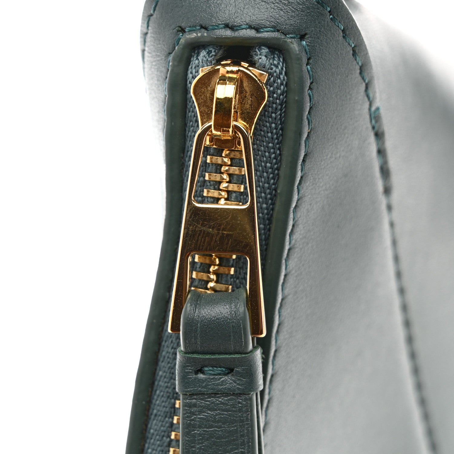 Loewe Shiny Calfskin Puzzle Fold Pouch Vetiver 11 of 14