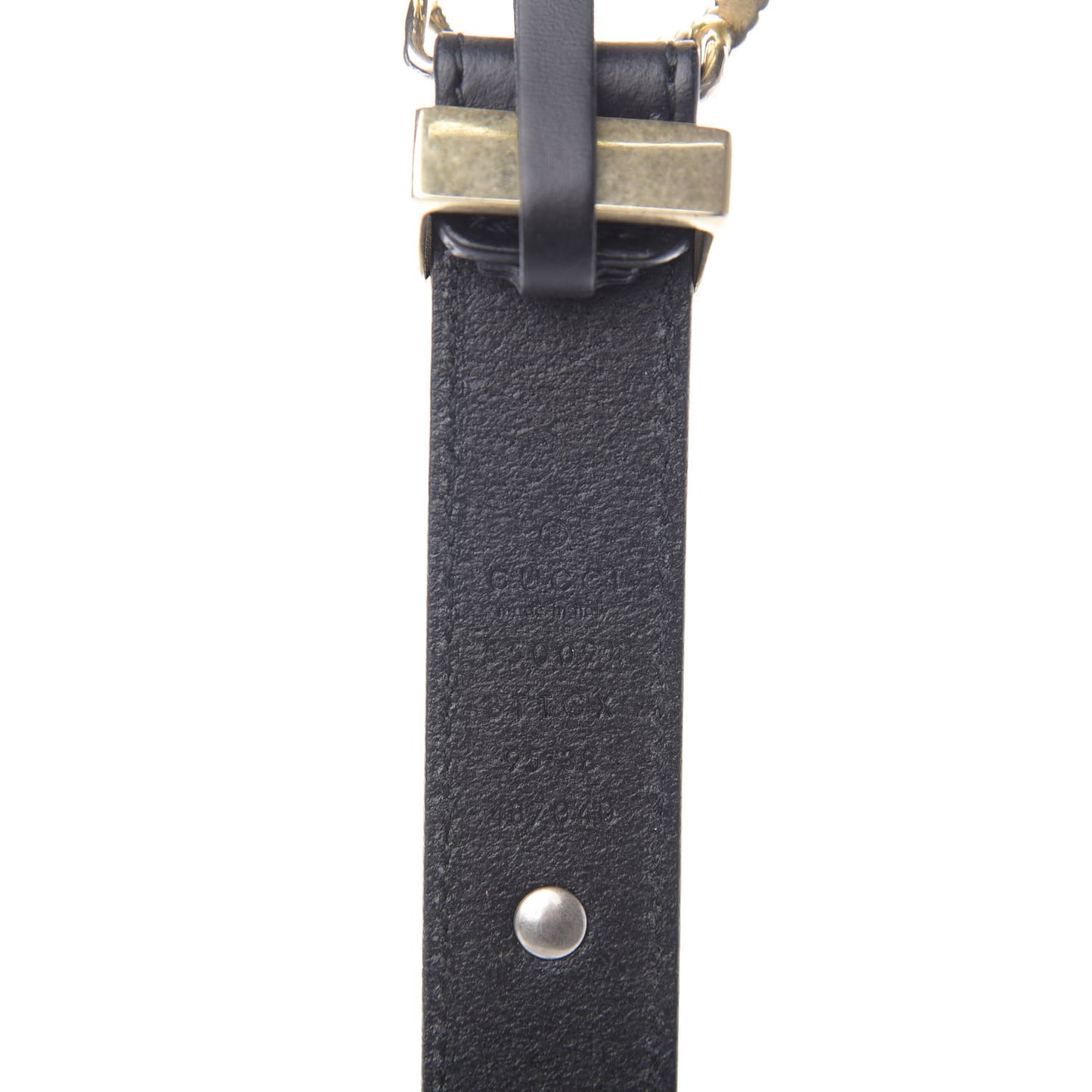 Calfskin Star Studded Torchon Double G Belt 95 38 Black