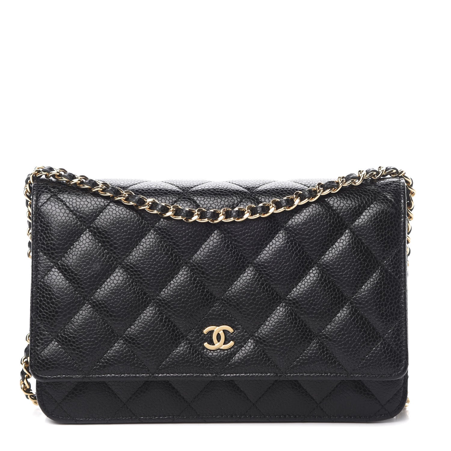 Chanel Caviar Quilted Wallet On Chain WOC Black 1 of 12