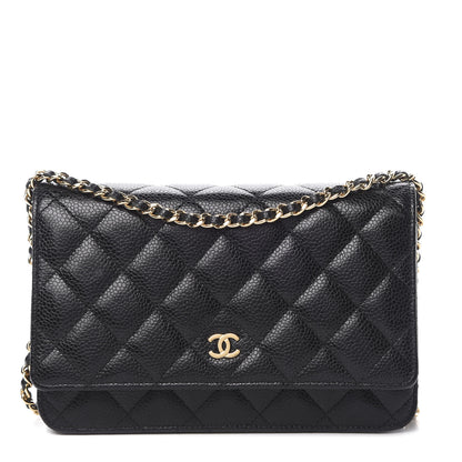 Chanel Caviar Quilted Wallet On Chain WOC Black 1 of 12