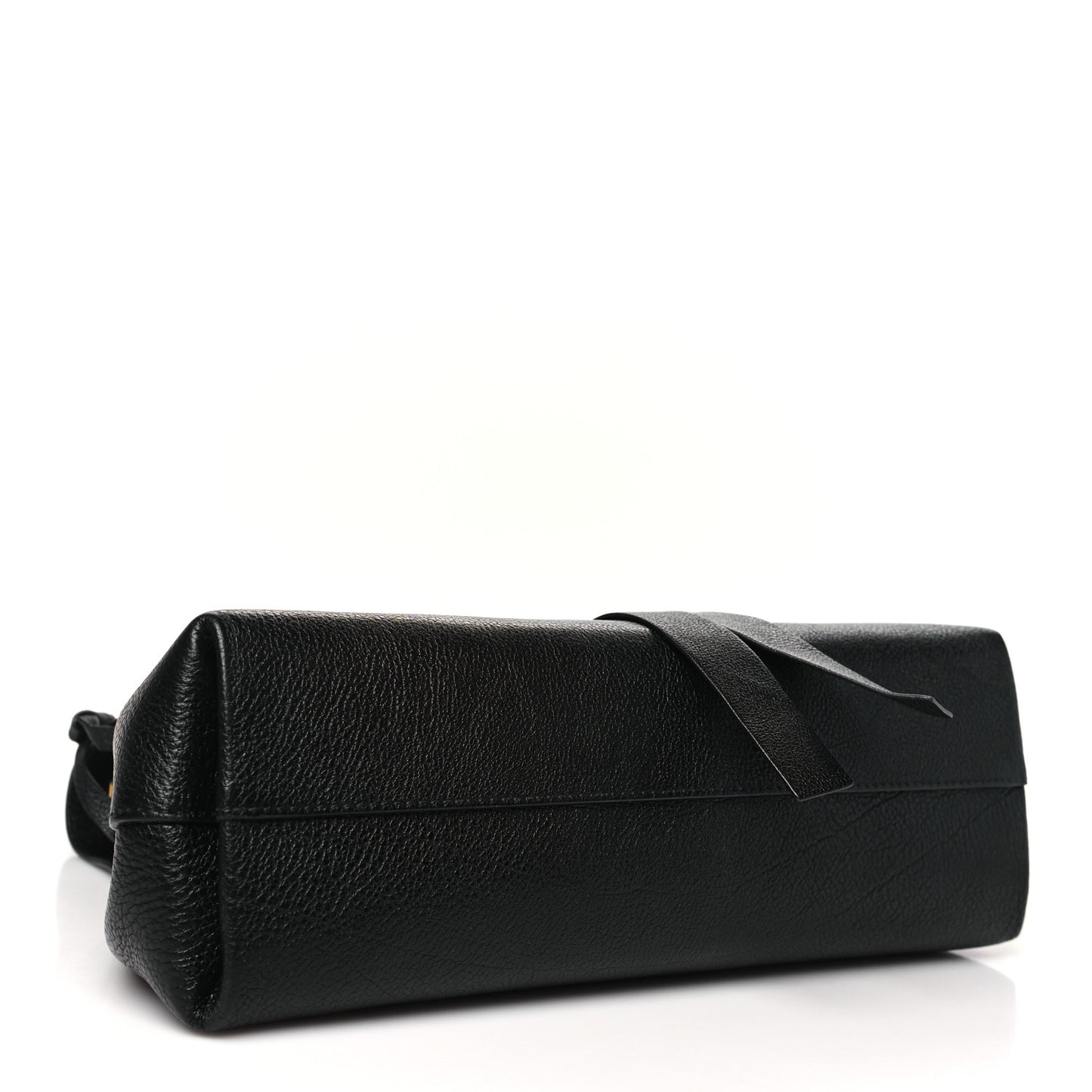 Pebbled Calfskin Large VRing Chain Shoulder Bag Black