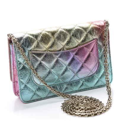 Chanel Metallic Goatskin Quilted 2.55 Reissue Wallet on Chain WOC Multicolor 3 of 12