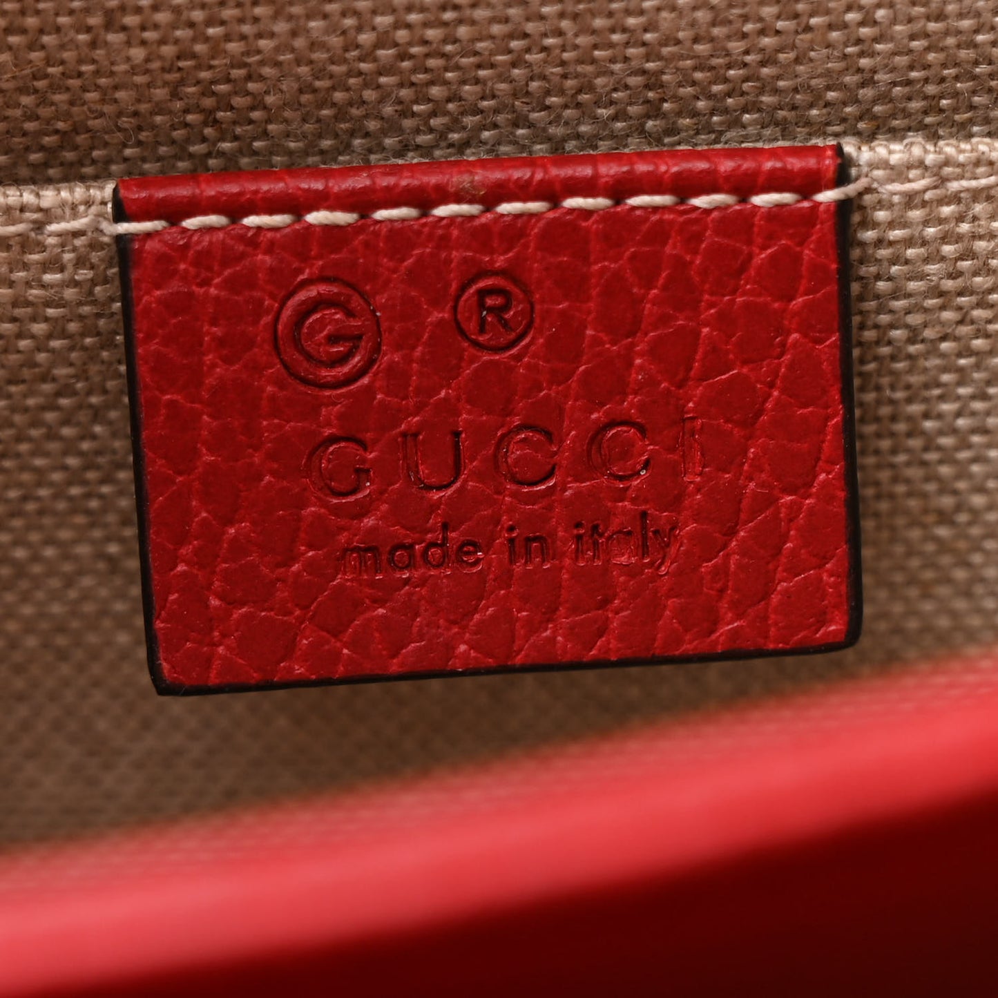 Dollar Calfskin Small Interlocking G Shoulder Bag Red