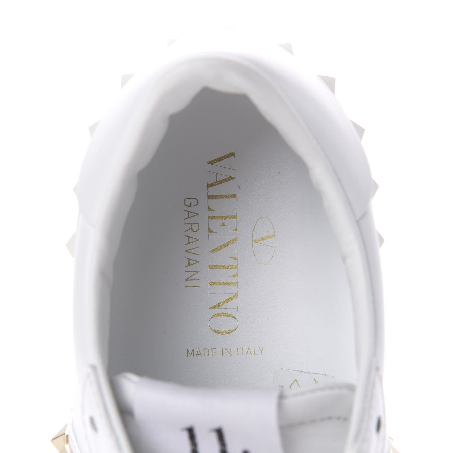 Valentino Garavani Calfskin Rockstud Untitled Open Sneakers 37.5 White 7 of 10