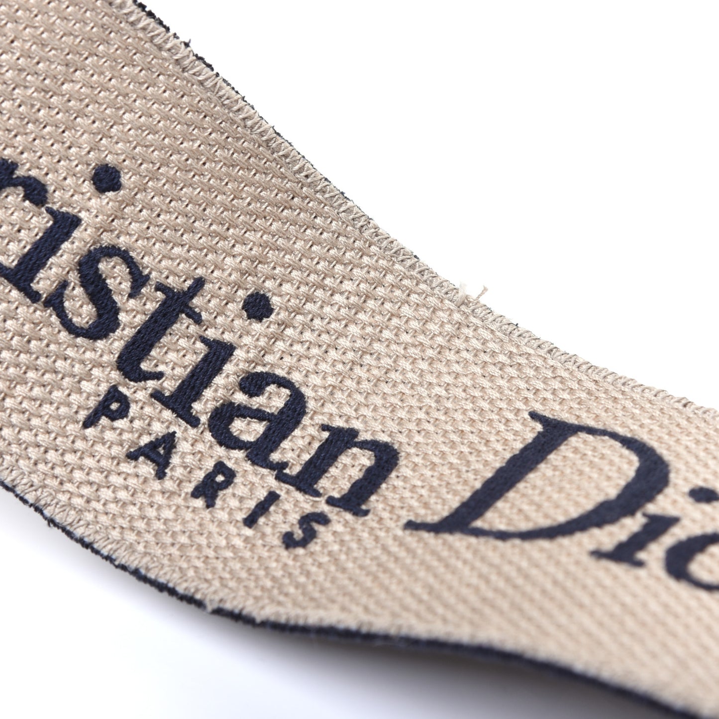 Canvas Embroidered Shoulder Strap Blue
