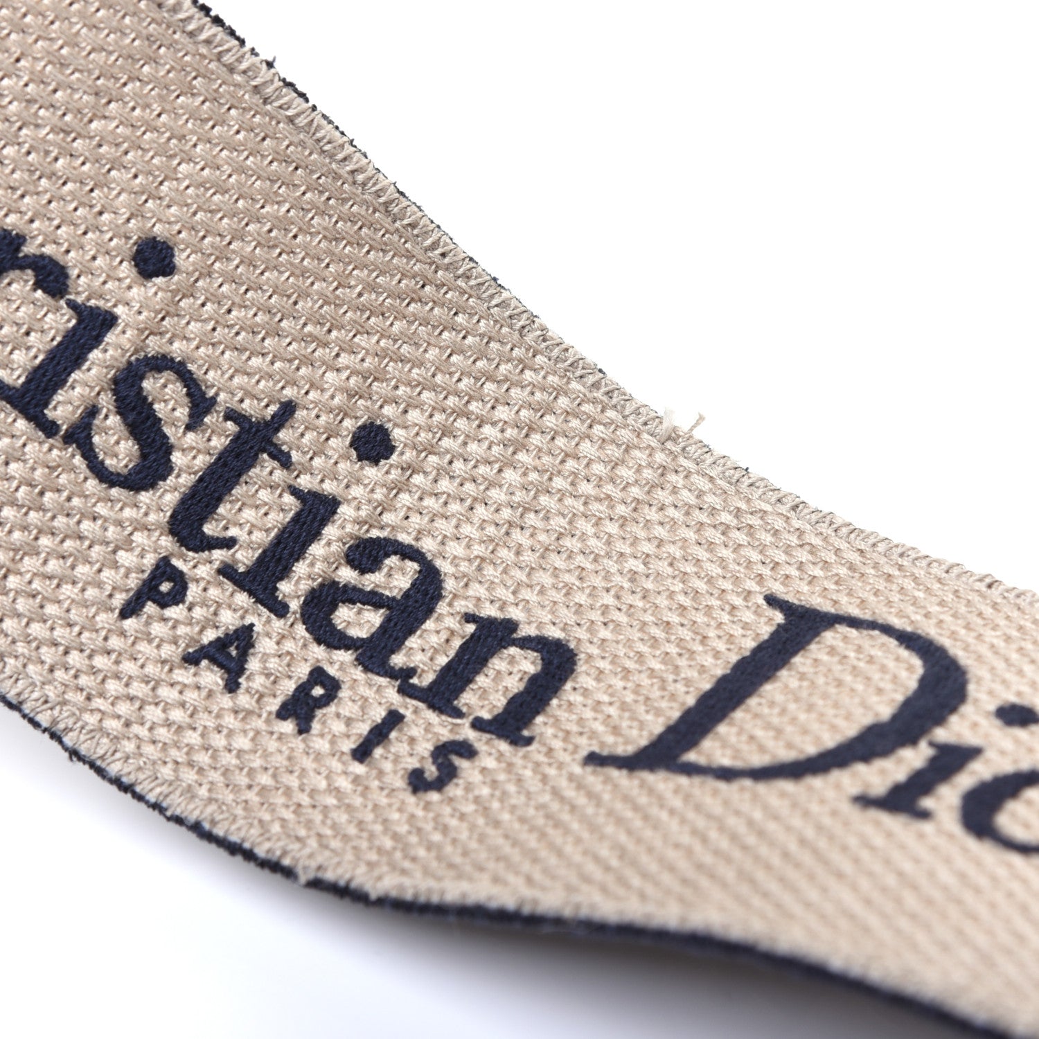 Christian Dior Canvas Embroidered Shoulder Strap Blue 8 of 11