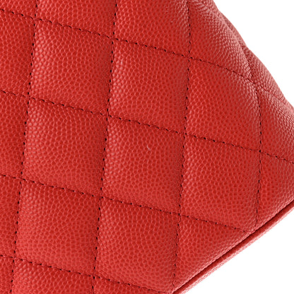 Chanel Caviar Quilted Large Vanity Pouch Red 15 of 19