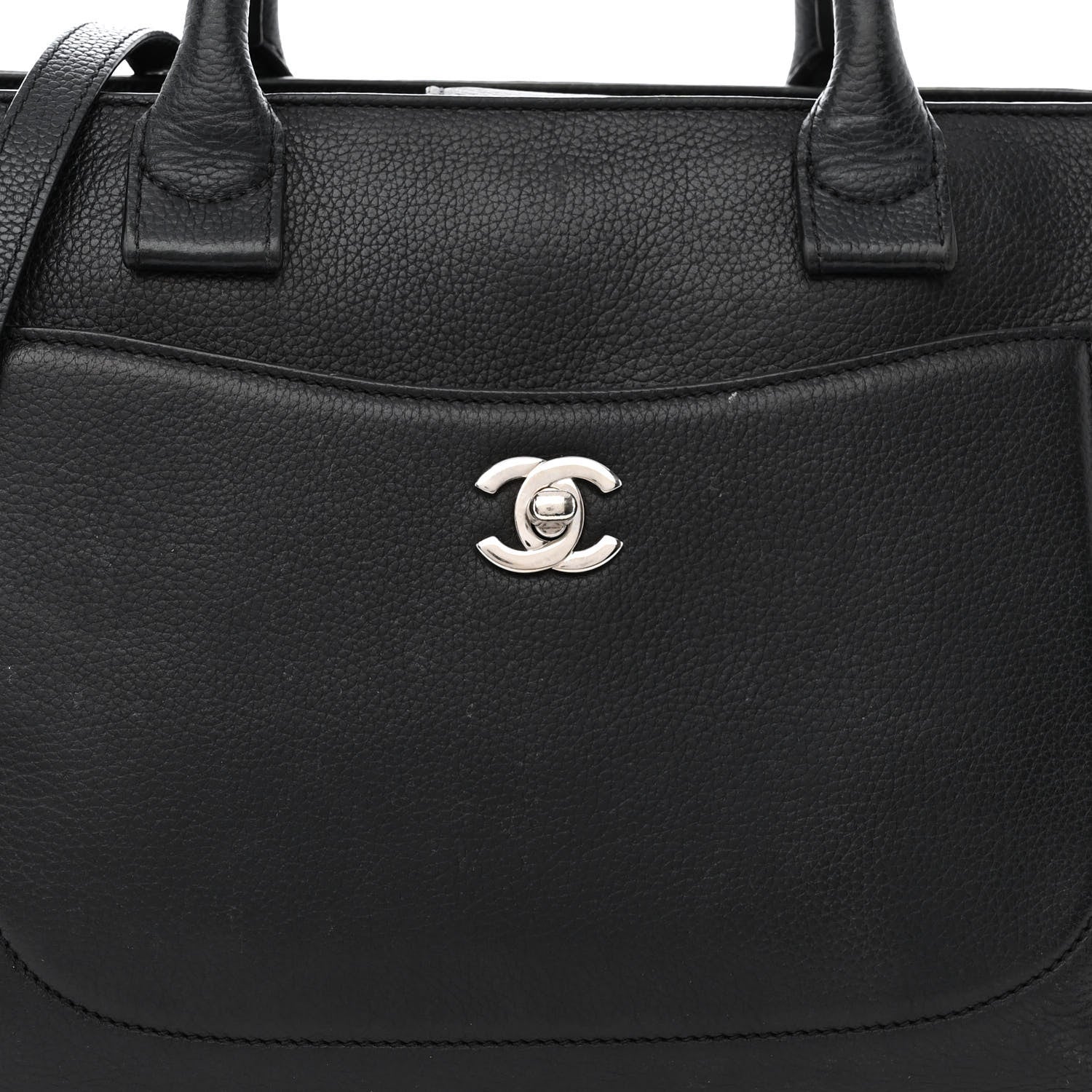 Chanel Grained Calfskin Small Neo Executive Shopper Tote Black 8 of 16