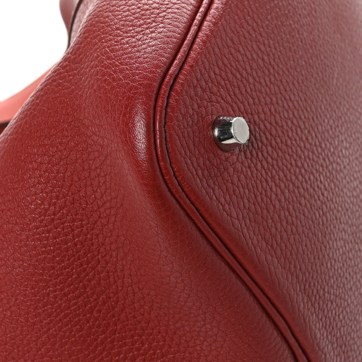 Hermes Taurillon Clemence Swift Picotin Lock 22 MM Rouge H Brique 11 of 12