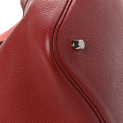 Hermes Taurillon Clemence Swift Picotin Lock 22 MM Rouge H Brique 11 of 12