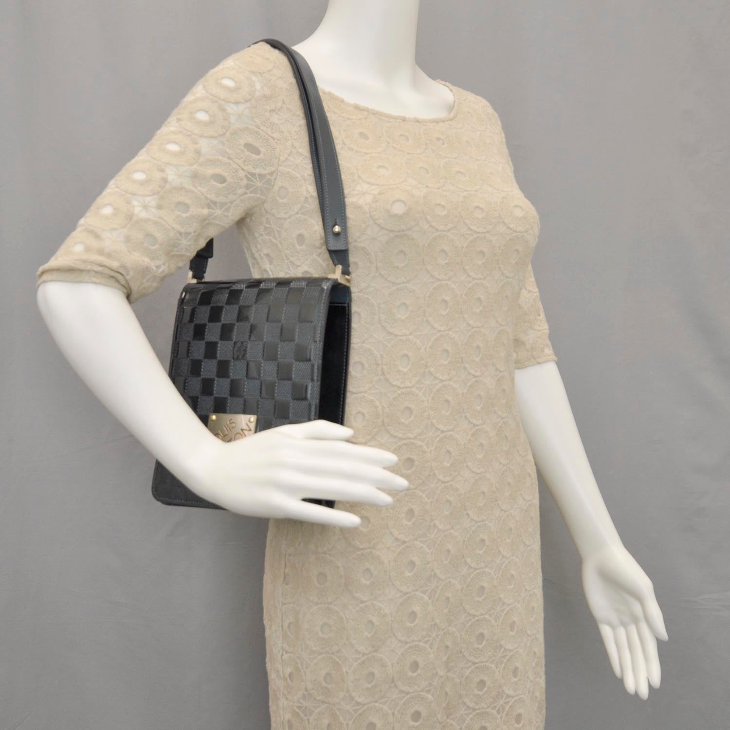 Louis Vuitton Damier Vernis Club Petrole Blue 2 of 10