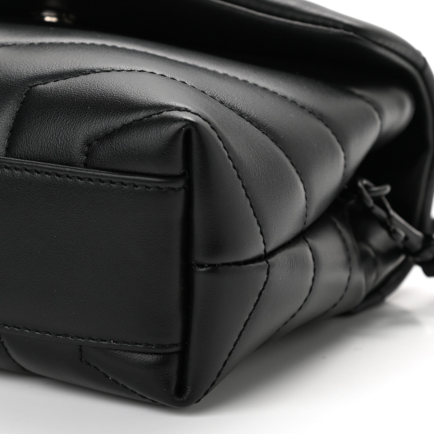 Saint Laurent Calfskin Y Quilted Monogram Toy Loulou Crossbody Bag Black 11 of 13