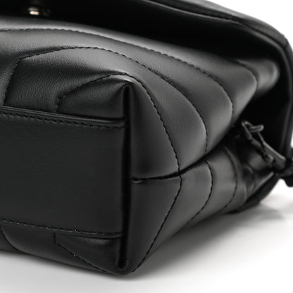 Saint Laurent Calfskin Y Quilted Monogram Toy Loulou Crossbody Bag Black 11 of 13