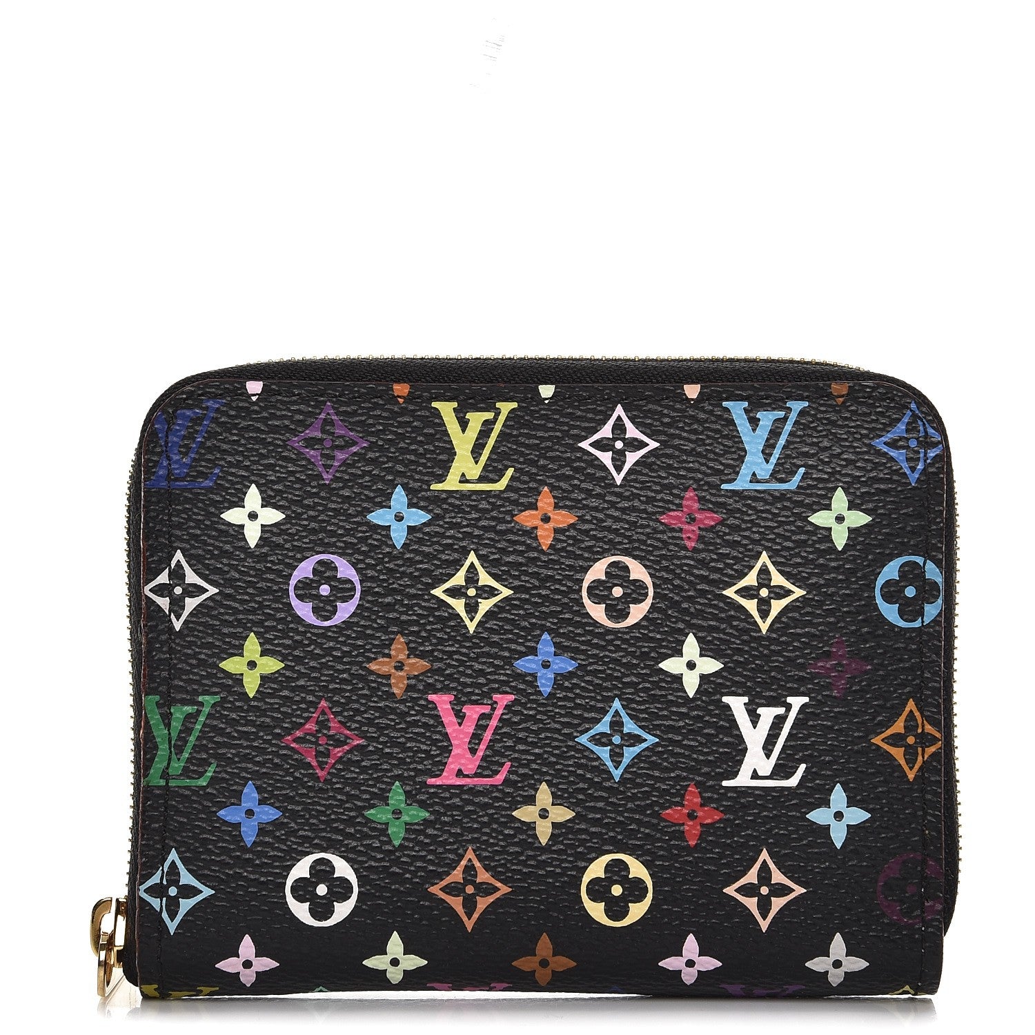 Louis Vuitton Monogram Multicolor Zippy Coin Purse Black Violet 1 of 8