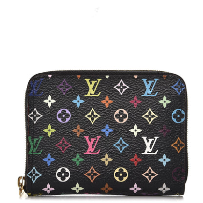 Louis Vuitton Monogram Multicolor Zippy Coin Purse Black Violet 1 of 8
