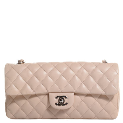Chanel Lambskin Quilted East West Flap Beige Clair 1 of 9