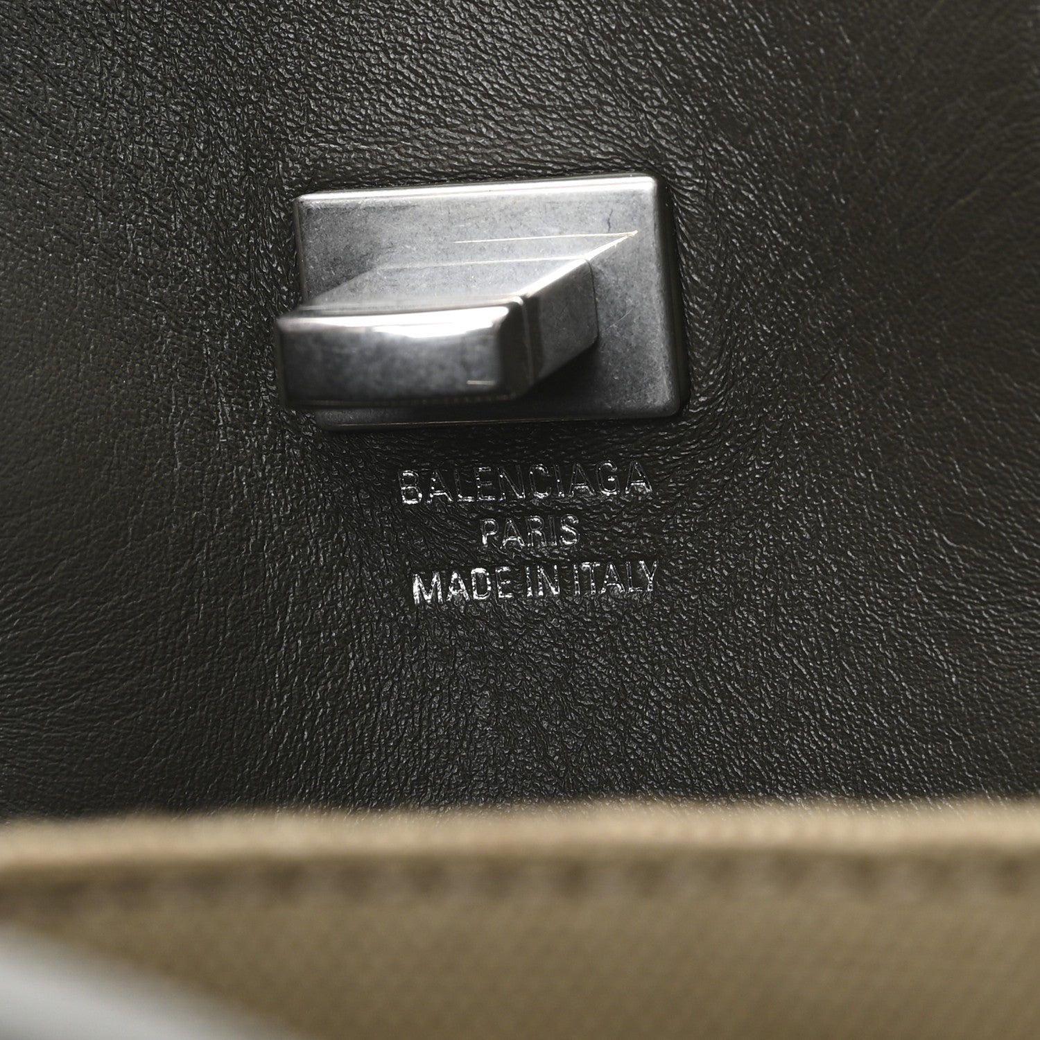 Balenciaga Canvas Smooth Calfskin Medium Bel Air Carry All Bag Khaki 6 of 9