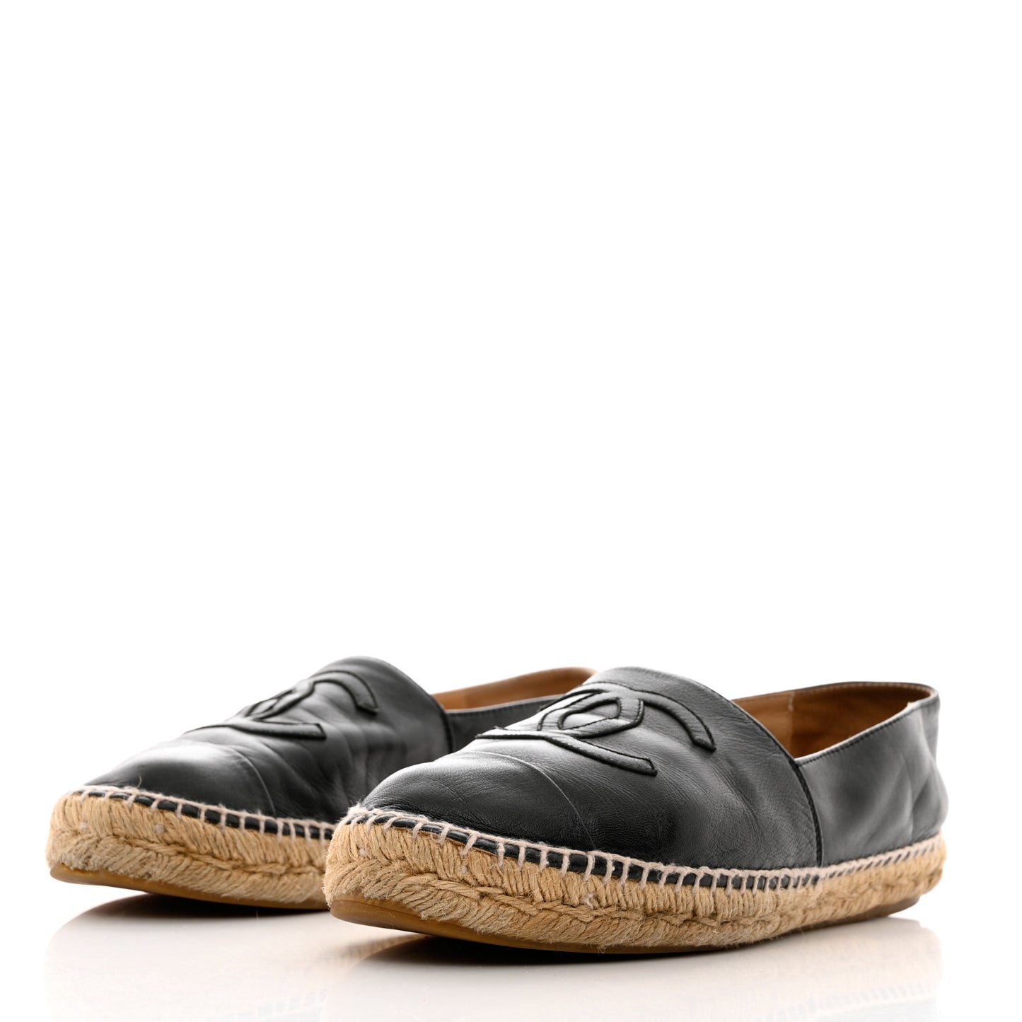 Lambskin CC Espadrilles 39 Black