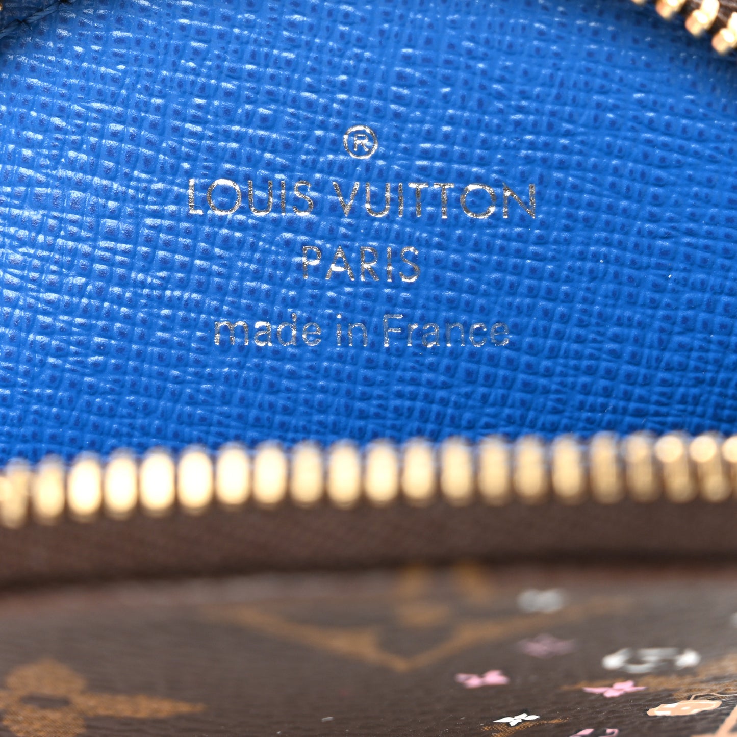 Monogram 2019 Christmas Animation Round Coin Purse Blue