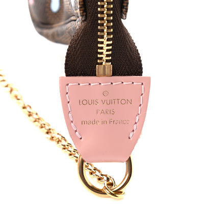 Louis Vuitton Damier Ebene 2020 Christmas Animation Big Wheel Mini Pochette Accessories Rose Ballerine 7 of 7