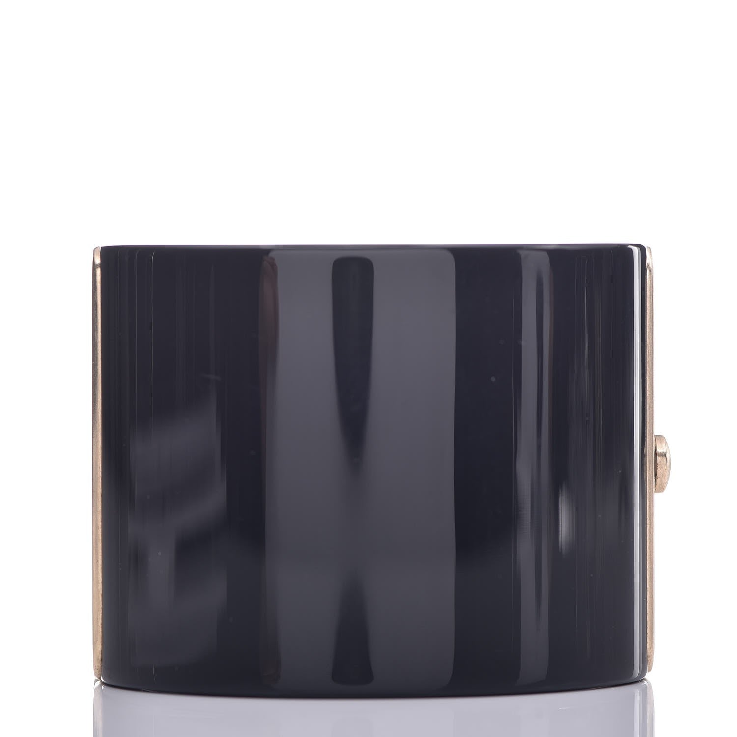 Chanel Resin Pearl CC Cuff Black 3 of 5