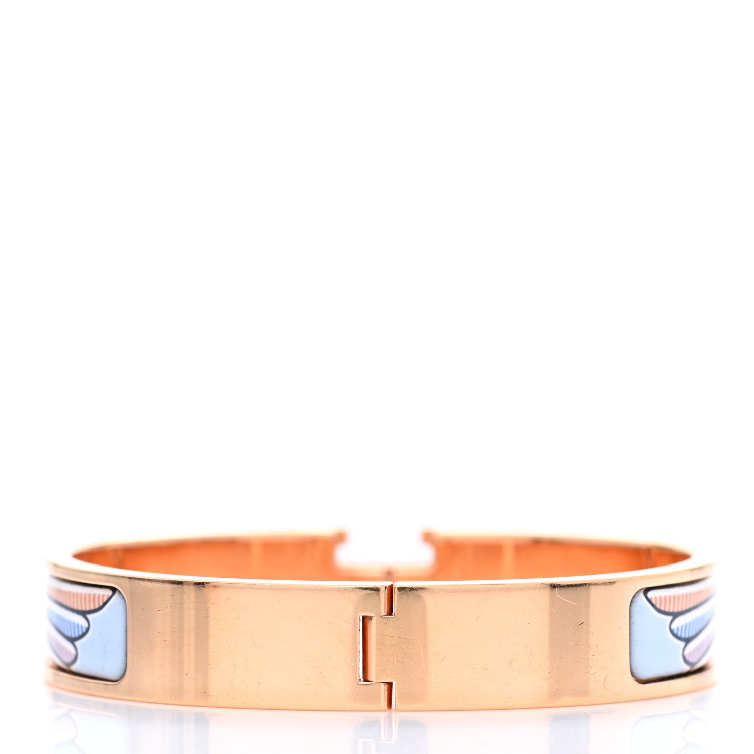 Hermes Enamel Narrow Pegase Pop Clic Clac H Bracelet GM Album De Soie Bis 3 of 5
