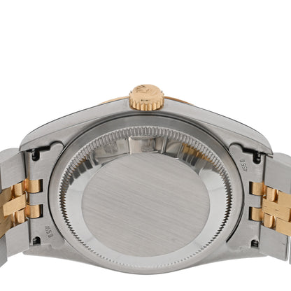 Rolex Stainless Steel 18K Yellow Gold Diamond 36mm Oyster Perpetual Datejust Watch Champagne 16233 4 of 4