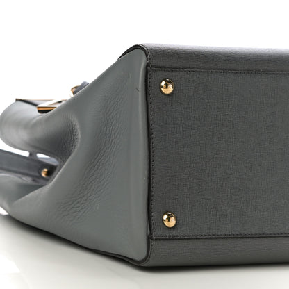 Fendi Vitello Elite Regular 2Jours Tote Grey 8 of 11
