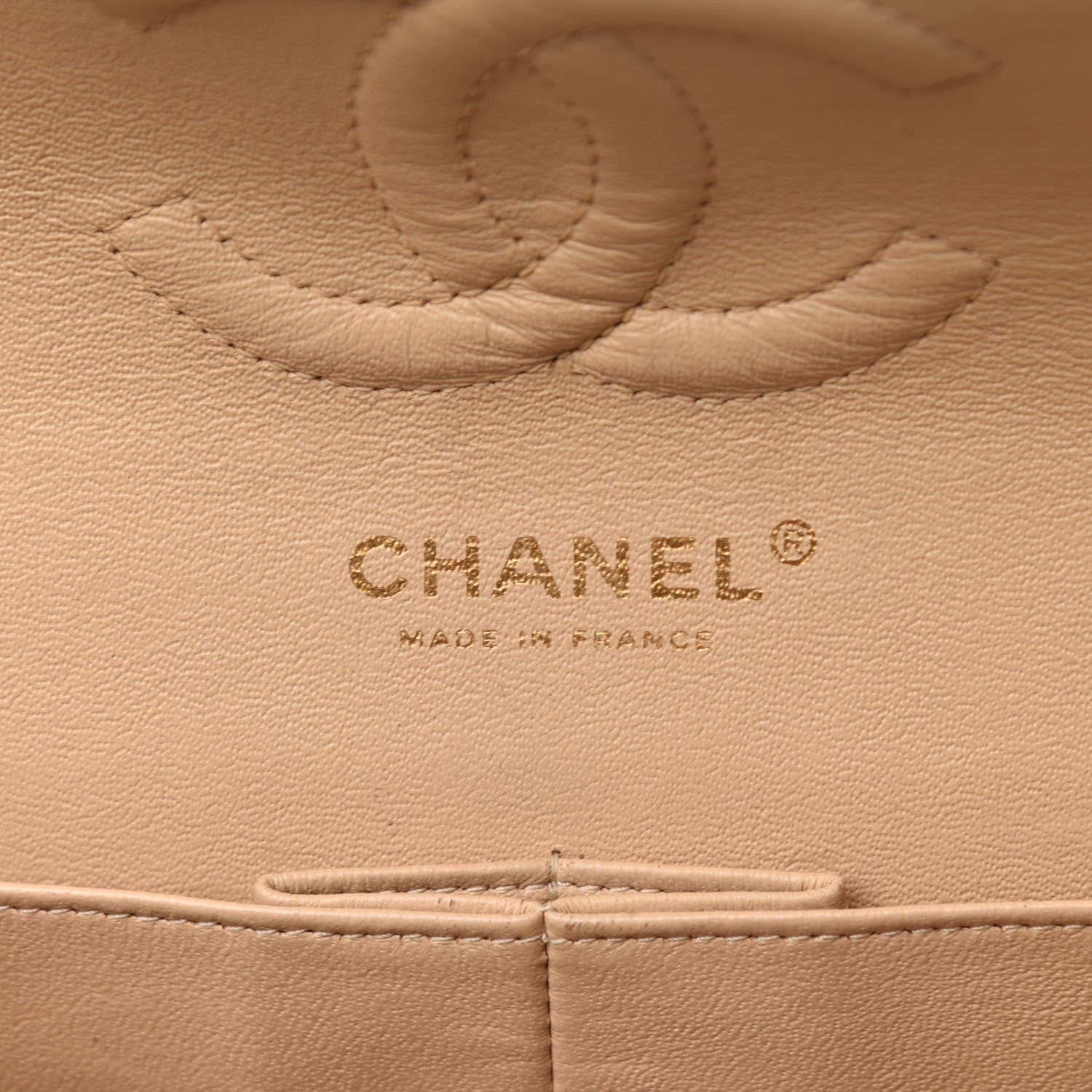 Chanel Caviar Quilted Medium Double Flap Beige 7 of 12