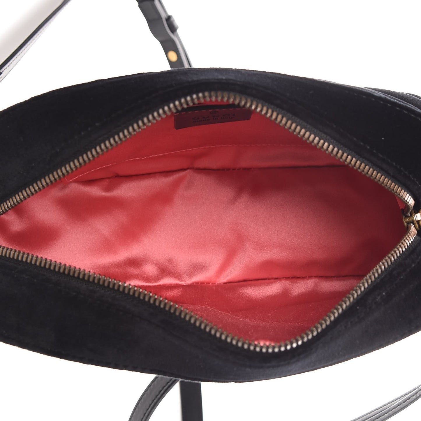 Velvet Matelasse Small GG Marmont Chain Shoulder Bag Black