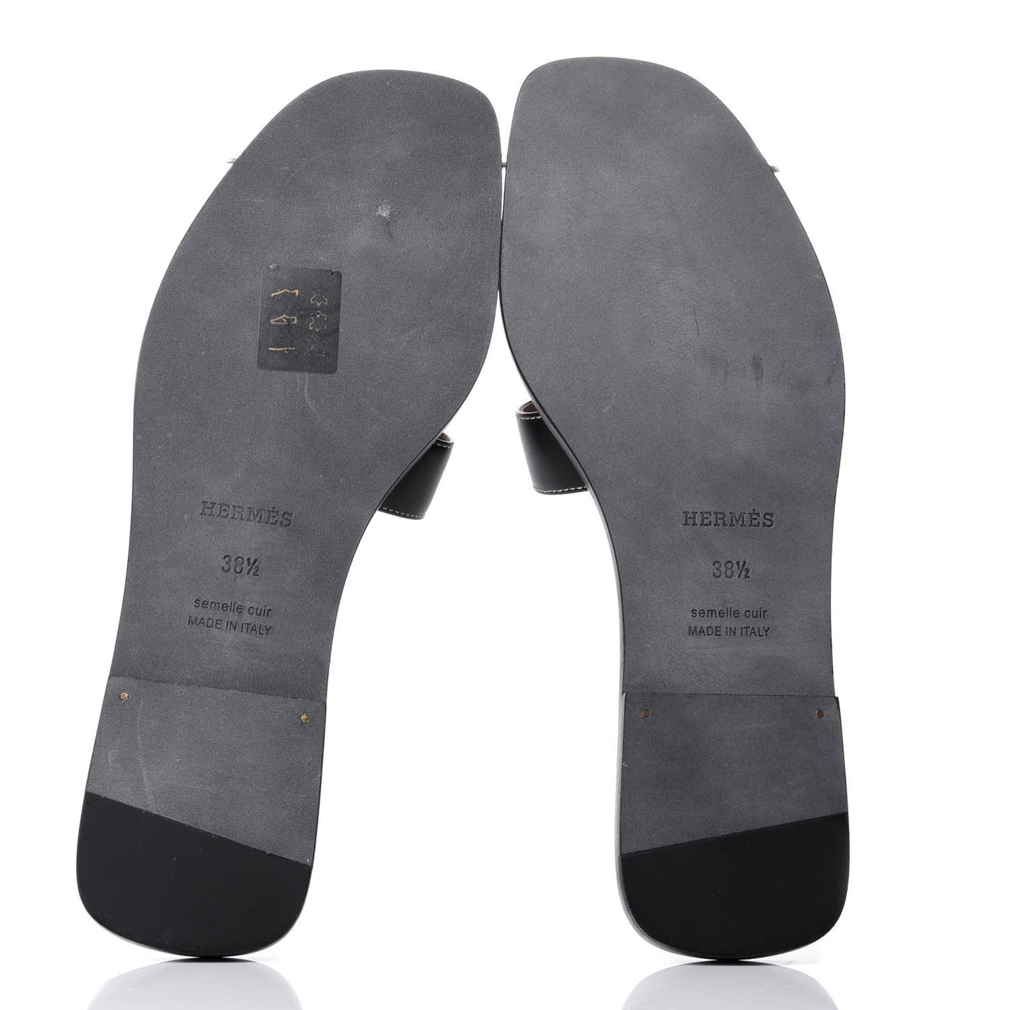 Box Calfskin Oran Sandals 38.5 Black